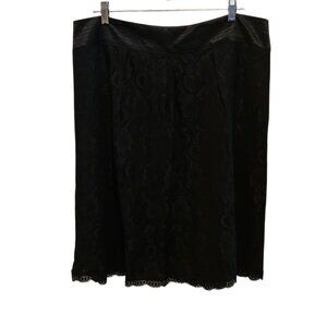 Worthington Black Lace Midi Skirt- Size 16W NWT